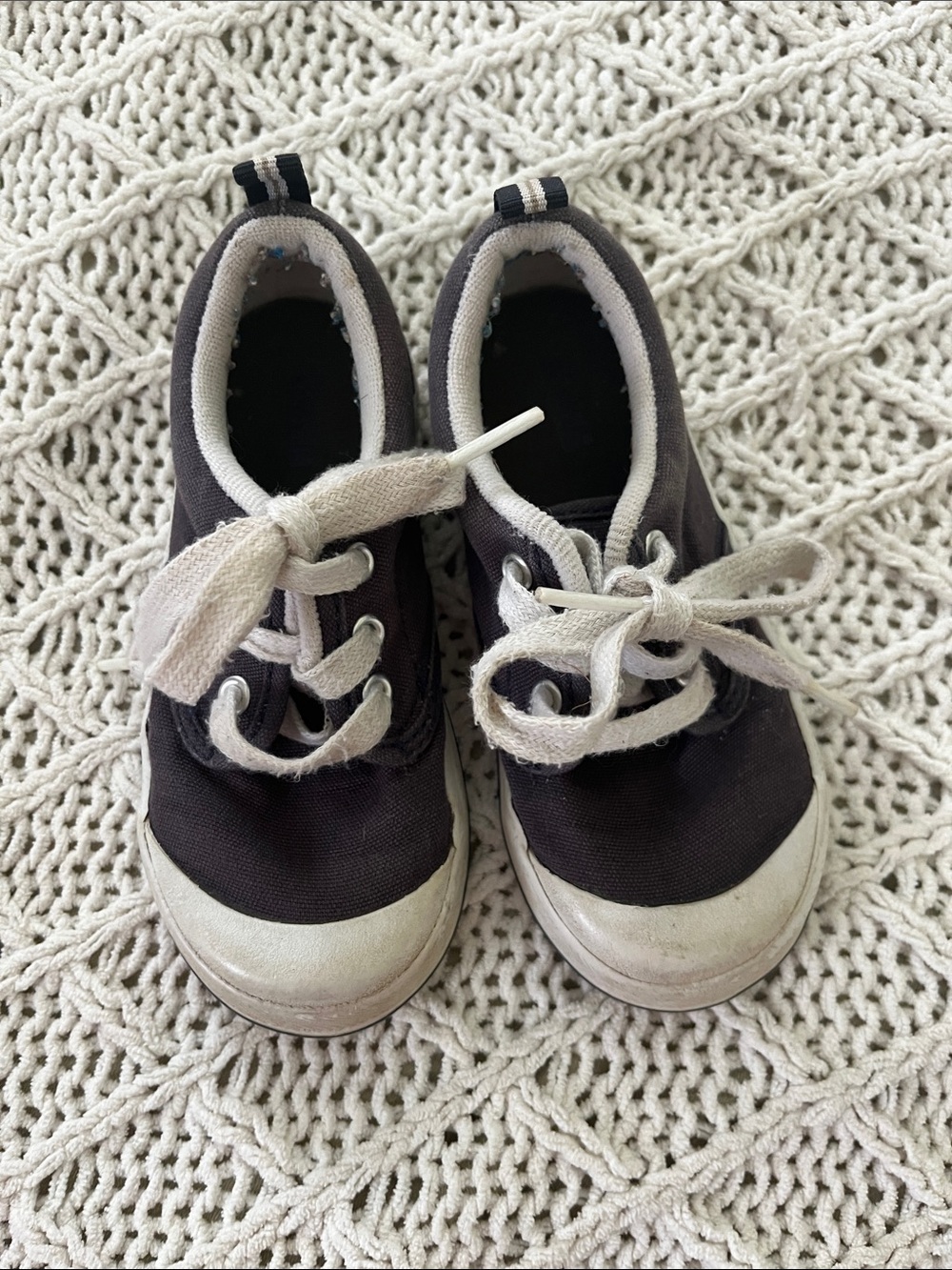 Keds Kids Canvas Sneakers in Black and White
